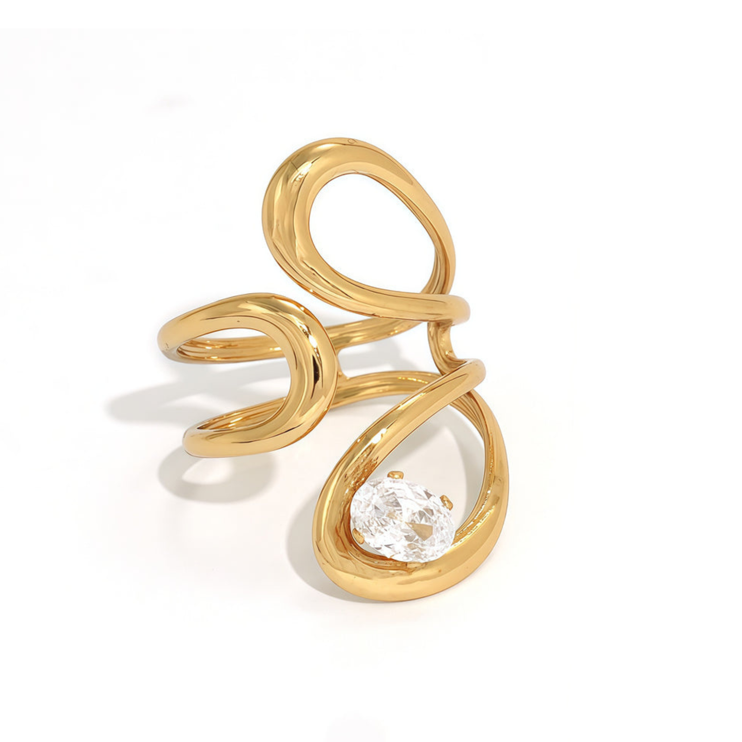 Bague Auréa Dorée - Bijou Femme Raffiné