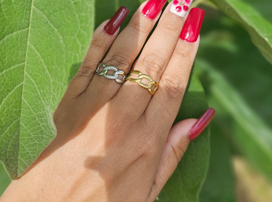 Bague Noria - Bague Élégante Dorée ou Argentée