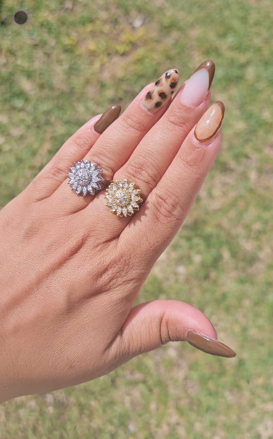 Bague Anti-Stress Dorée - Bague Rotative Femme